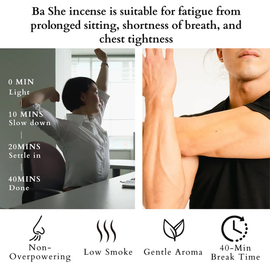 ba she incense sticks for relaxation especially when people feel fatigue from long sitting