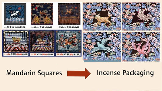 The Ancient Mandarin Squares Rank Badges Behind Packaging