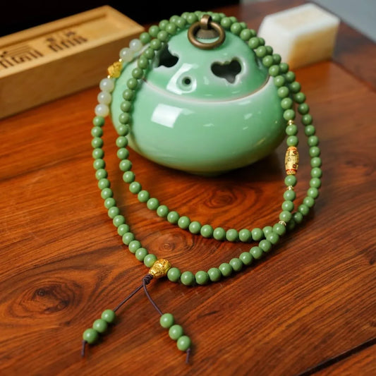 grounding herbal bead bracelet crafted for fortune