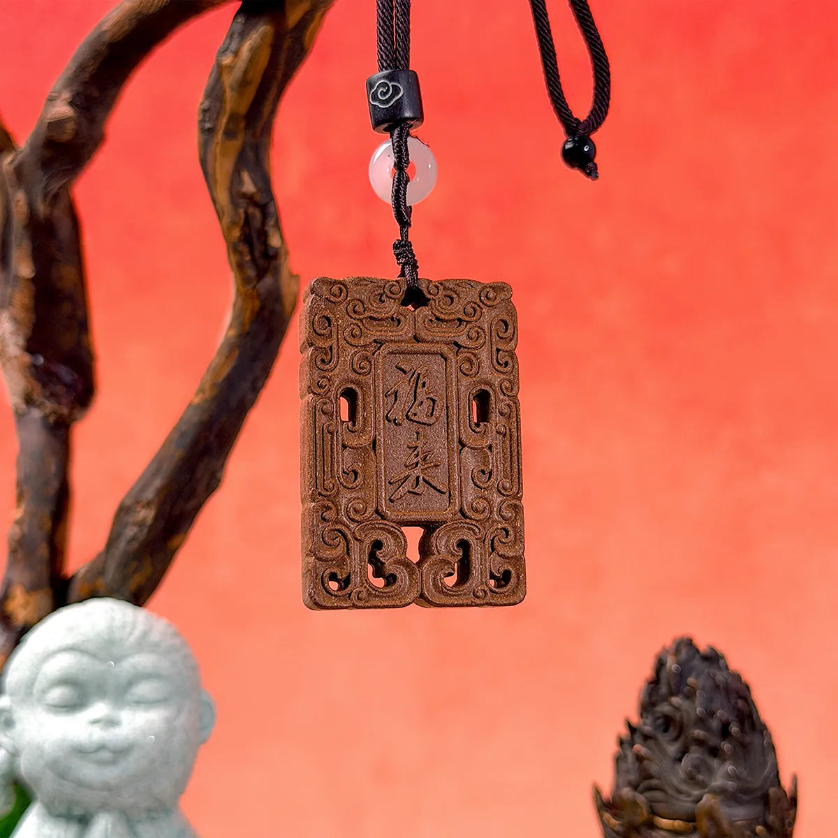 Wearable Aroma Charm Scent Pendant Incense Amulet for Peace and Longevity