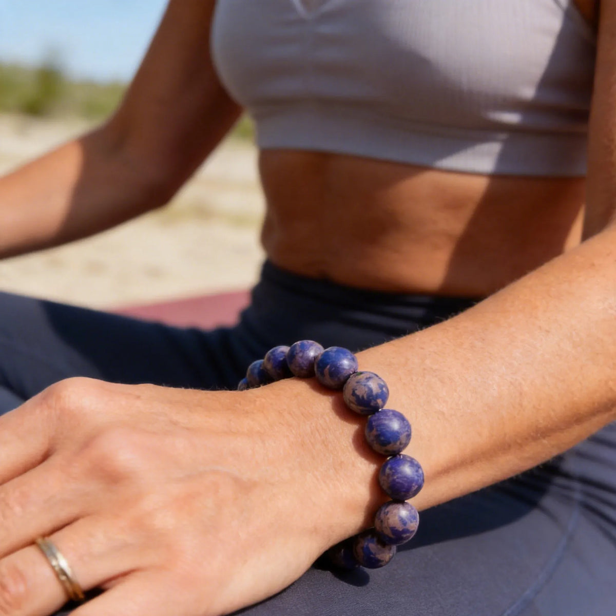 wearable aromatherapy wrist charm for meditation, yoga and focused time