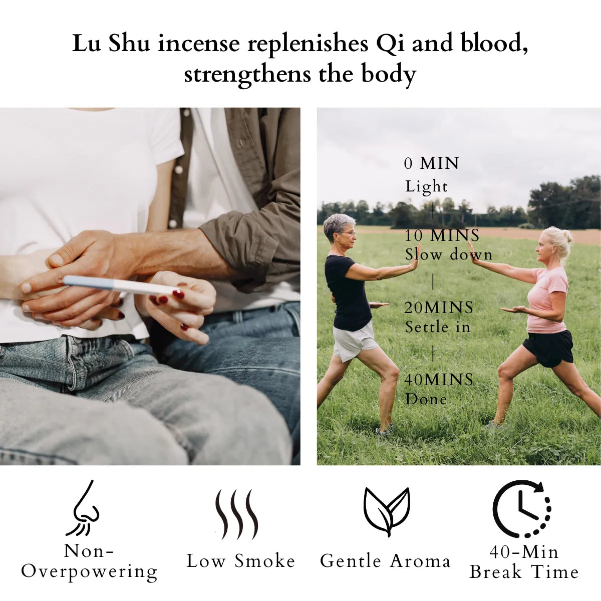 lu shu incense sticks for daily ritual to replenish qi and blood