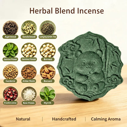 display natural herbs of panda Incense necklace Pendant