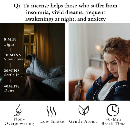 qi tu incense sticks for frequent awakenings at night and anxiety