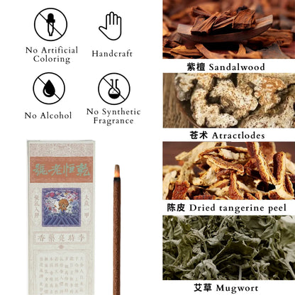 display ingredients of tai sui incense sticks