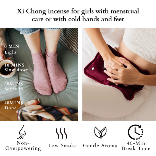 xi chong incense sticks especially for women with cold hands and feet during period